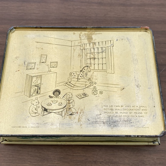 1946 Vintage Mary Had a Little Lamb Tin Box. Made in England. Nursery Rhymes - Picture 7 of 13